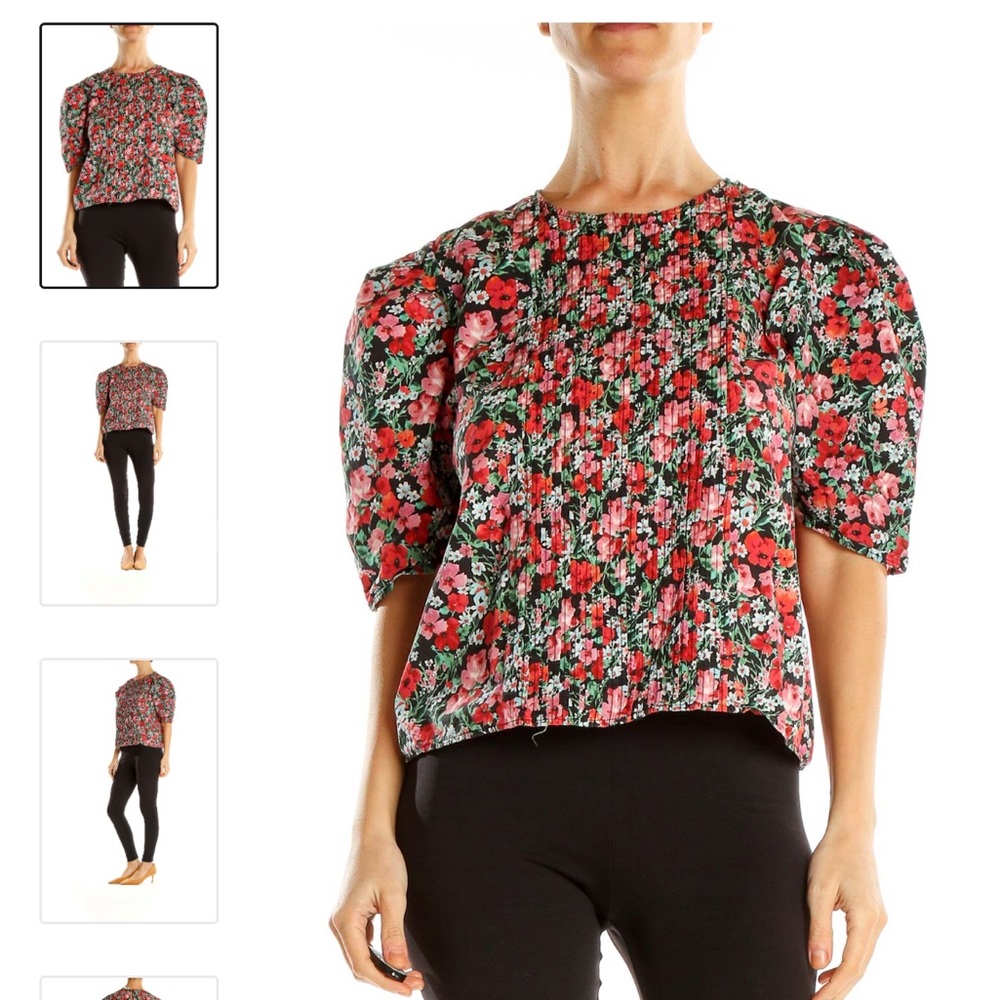 Zara floral blouse